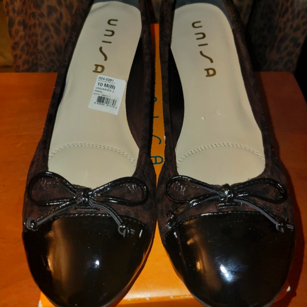 Animal print size 10 brown/black